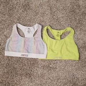 Bundle of 2 Justice sports bras.